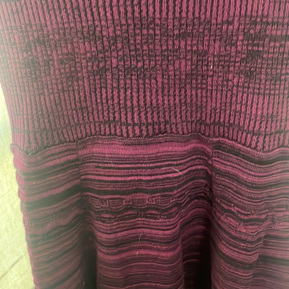 Jessica Simpson Sportswear Marled Purple/Magenta Pink Knit Fit and Flare Dress - Picture 10 of 17